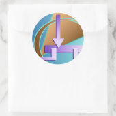 "Circuit Diagram" digitale kunstfoto Ronde Sticker (Tas)