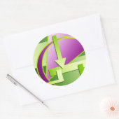 "Circuit Diagram" digitale kunstfoto Ronde Sticker (Envelop)