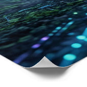 Circuit Fox Neon Forest Poster (Hoek)