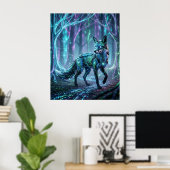 Circuit Fox Neon Woud Poster (Thuiskantoor)