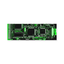 Circuit Green 2 business card template skinny