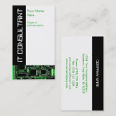 Circuit Green 2 "IT Consultant"-visitekaartje Visitekaartje (Voorkant / Achterkant)