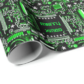 Circuit Green 2 Merry Xmas Cadeaupapier (Rol Hoek)