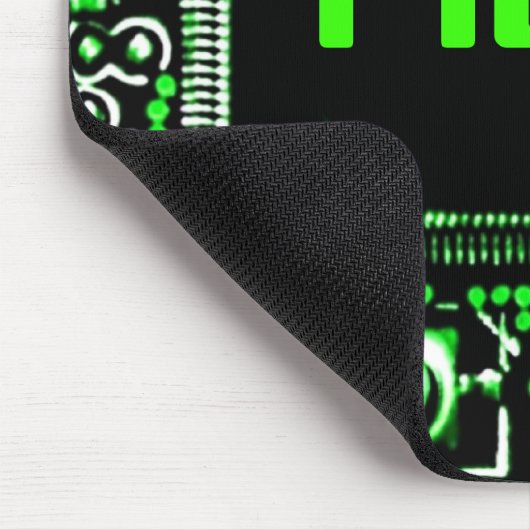 Circuit Green 2 monogram mouspad Muismat (Hoek)