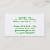 Circuit Green "PC repairs" visitekaartje wit (Achterkant)