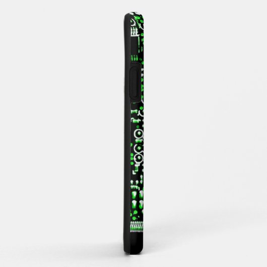 Circuit Groen 2 monogram iPhone hoesje (Achterkant/rechts)