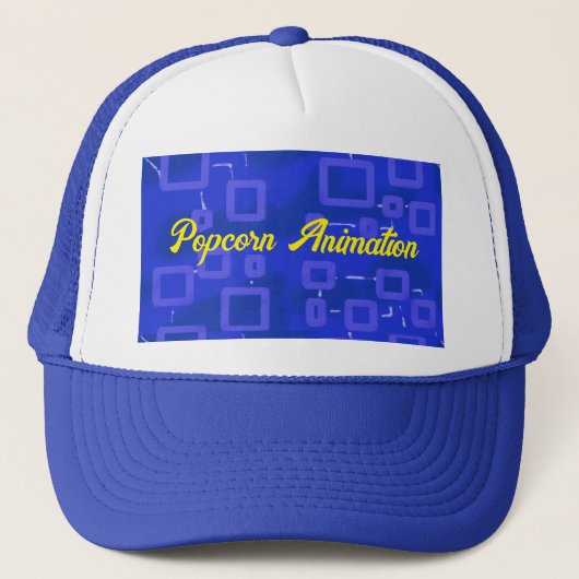 Circuit in Snoep Blue Geometric Trucker Hat Pet (Voorkant)
