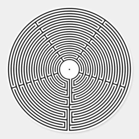 Circuit Labyrinth Ronde Sticker (Voorkant)