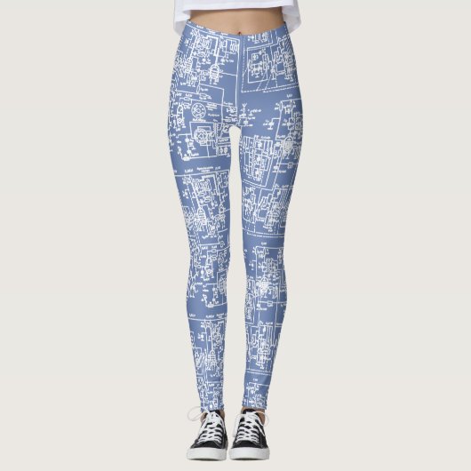 Circuit-Leggings (wit) Leggings (Voorkant)