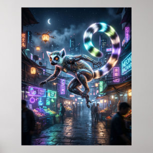 Circuit Lemur Maan Markt Poster