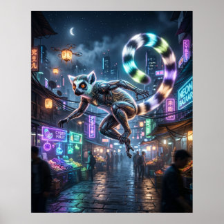 Circuit Lemur Maan Markt Poster