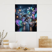 Circuit Lemur Maan Markt Poster (Keuken)