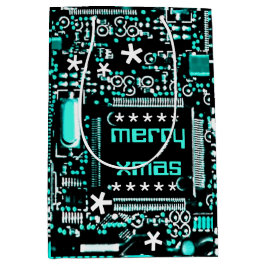 Circuit Light Blue 2 Merry Xmas medium Medium Cadeauzakje
