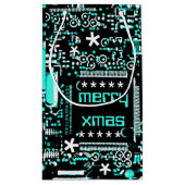 Circuit Light Blue 2 Merry Xmas small Klein Cadeauzakje (Achterkant)