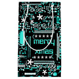 Circuit Light Blue 2 Merry Xmas small Klein Cadeauzakje