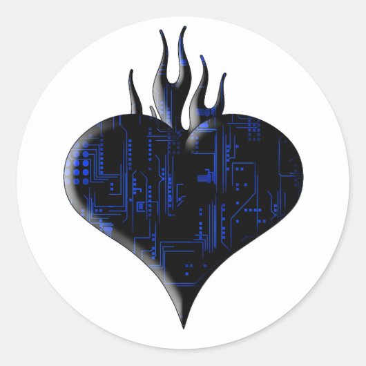 Circuit Love Ronde Sticker (Voorkant)