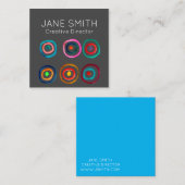 Circuit moderne kleurrijke creatieve industrie vierkante visitekaartje (Voorkant / Achterkant)
