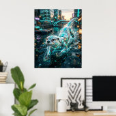 Circuit Otter Harbor Stream Poster (Thuiskantoor)