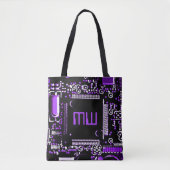 Circuit Paars 2 Monogram canvas tas paars terug (Voorkant)