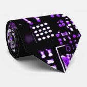 Circuit Paars 2 stropdas dubbelzijdig (Opgerold)