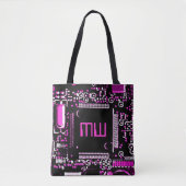 Circuit Pink 2 Monogram over het hele tas roze ter (Voorkant)