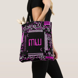 Circuit Pink 2 Monogram over het hele tas roze ter