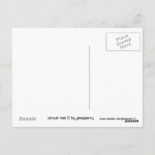 Circuit Red 2 briefkaart (Achterkant)