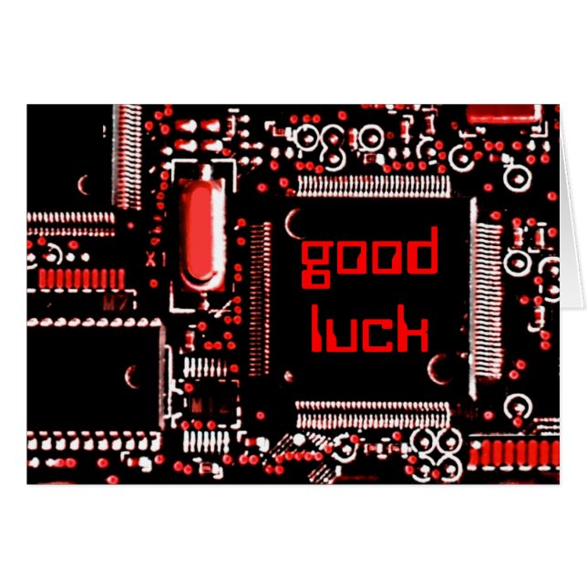 Circuit Red 2 "Good Luck"-kaart (Voorkant Horizontaal)