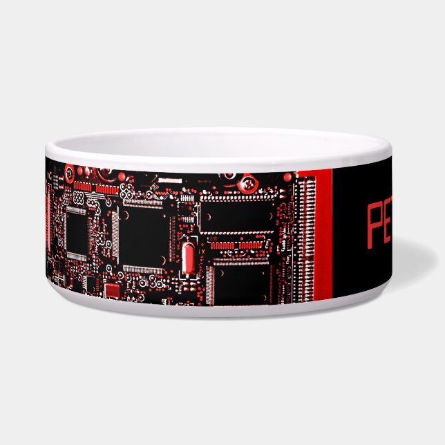 Circuit Red 2 hondenkom Voerbakje (Links)