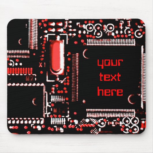 Circuit Red 2 "Jouw tekst"-mondkapje Muismat (Voorkant)