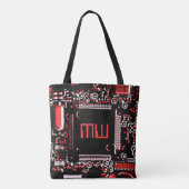 Circuit Red 2 Monogram over de gehele canvas tas (Achterkant)