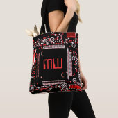 Circuit Red 2 Monogram over de gehele canvas tas (Dichtbij)