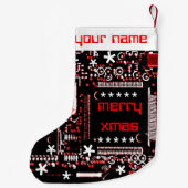 Circuit Red 2 Naam met twee zijden Kleine Kerstsok (Achterkant)