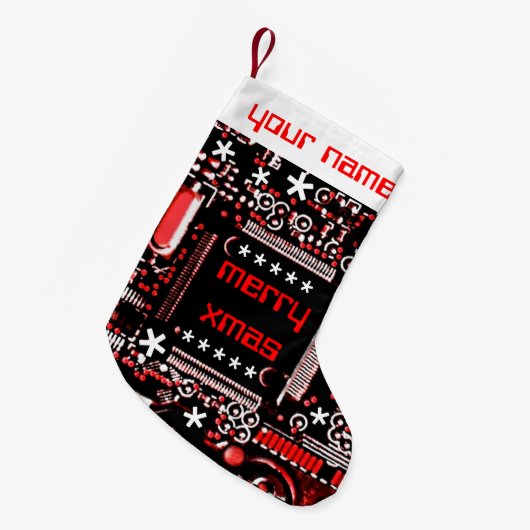 Circuit Red 2 Naam met twee zijden Kleine Kerstsok (Voorkant (Hangend))