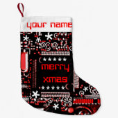 Circuit Red 2 Naam met twee zijden Kleine Kerstsok (Voorkant)