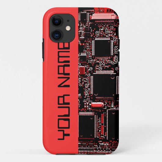 Circuit Red 2 "Name" iPhone 5 hoesje zijde rood (Achterkant)