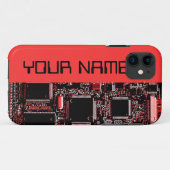Circuit Red 2 "Name" iPhone 5 hoesje zijde rood (Achterkant (horizontaal))