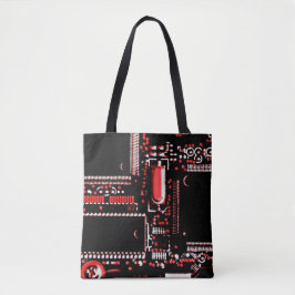 Circuit Red 2 over de canvas tas