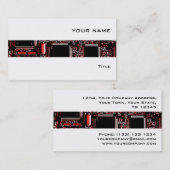 Circuit Red 2 stripe visitekaartje wit (Voorkant / Achterkant)