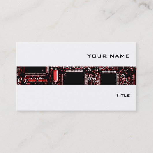 Circuit Red 2 stripe visitekaartje wit (Voorkant)