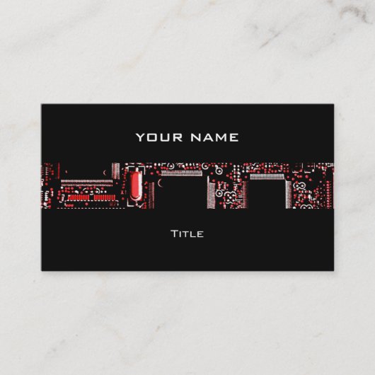 Circuit Red 2 stripe visitekaartje zwart terug (Voorkant)