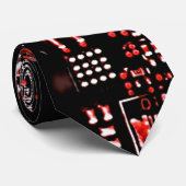 Circuit Red 2 stropdas dubbelzijdig (Opgerold)