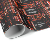 Circuit Red 'Merry Xmas van...' cadeauomslag Cadeaupapier (Rol Hoek)