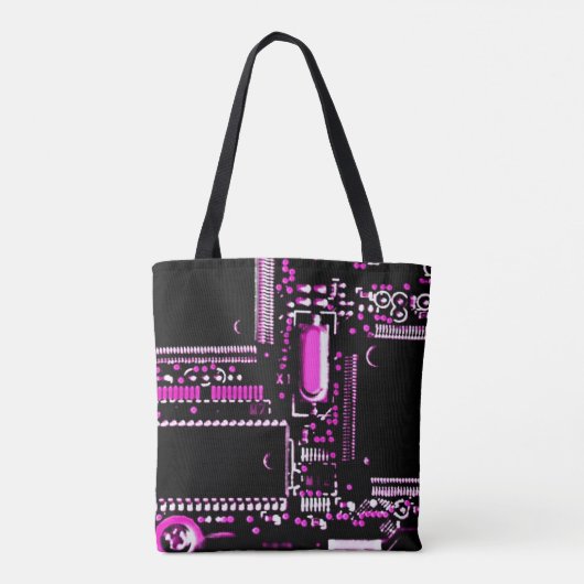 Circuit Roze 2 over canvas tas (Achterkant)