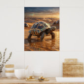 Circuit Schildpad Zonne Duinen Poster (Keuken)