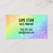 Circuit Stippen Regenbooggradiënt Visitekaartjes (Voorkant)