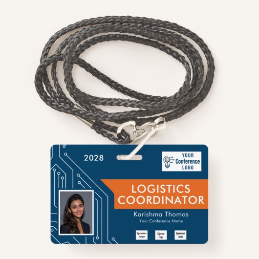 Circuit Tech Event Coordinator Photo ID Badge (Voorkant met draagriem)