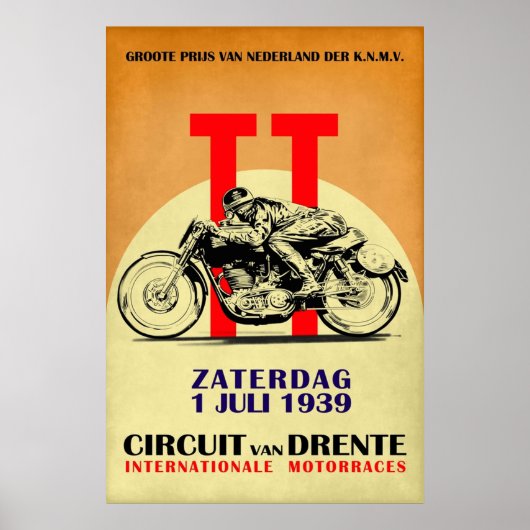Circuit Van Drente  Motorcycle Racing Poster (Voorkant)