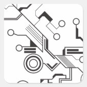 Circuit Vierkante Sticker (Voorkant)