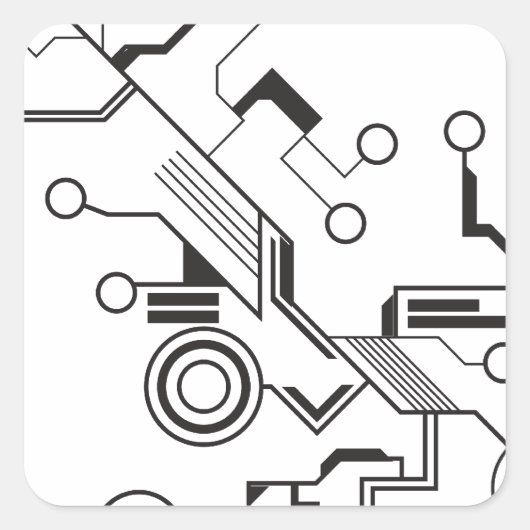 Circuit Vierkante Sticker (Voorkant)